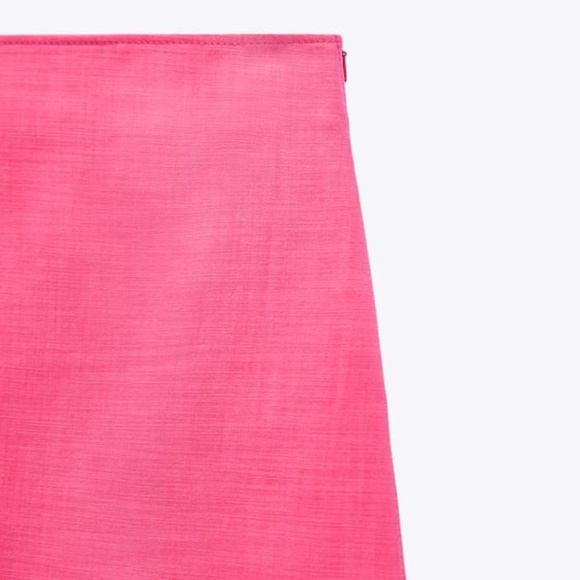 NWT ZARA HIGH-WAISTED SHORT SKIRT Fuchsia - Picture 4 of 4